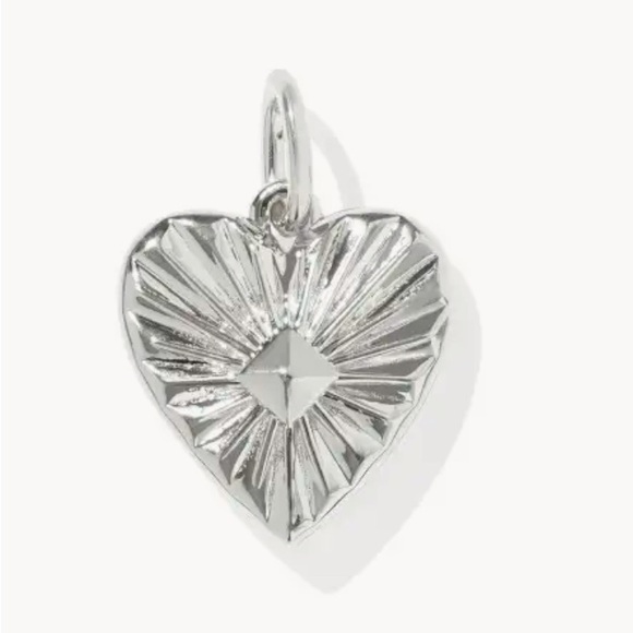 Kendra Scott Jewelry - Kendra Scott Maia Heart Accent Charm, Sterling Silver, Necklace, Petite